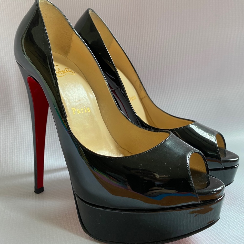 Christian Louboutin Fetish Peep-Toe Platform Pump